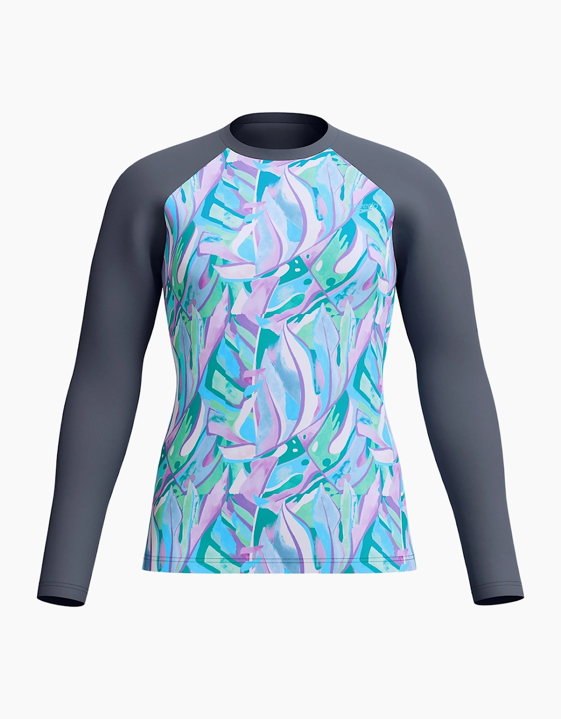 Speedo Womens/Ladies Logo Printed Long-Sleeved Swim Top