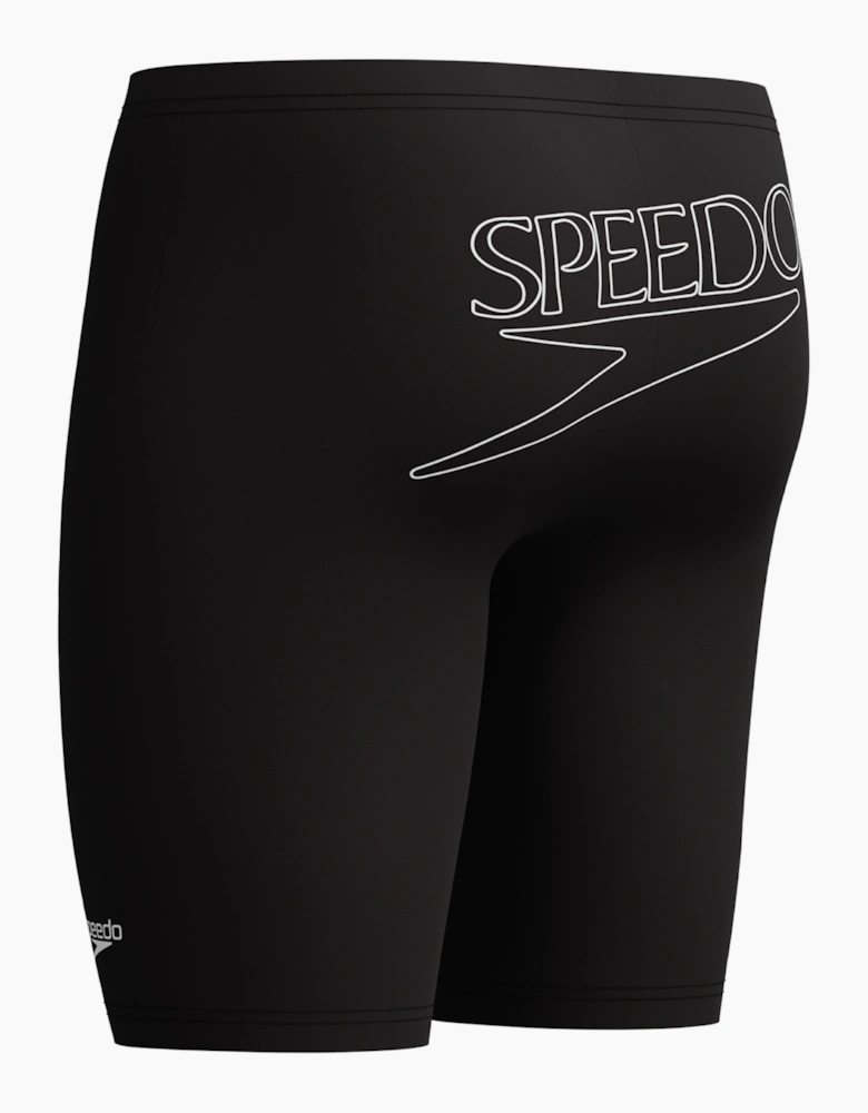 Speedo Mens Logo Endurance+ Back Print Jammer Shorts