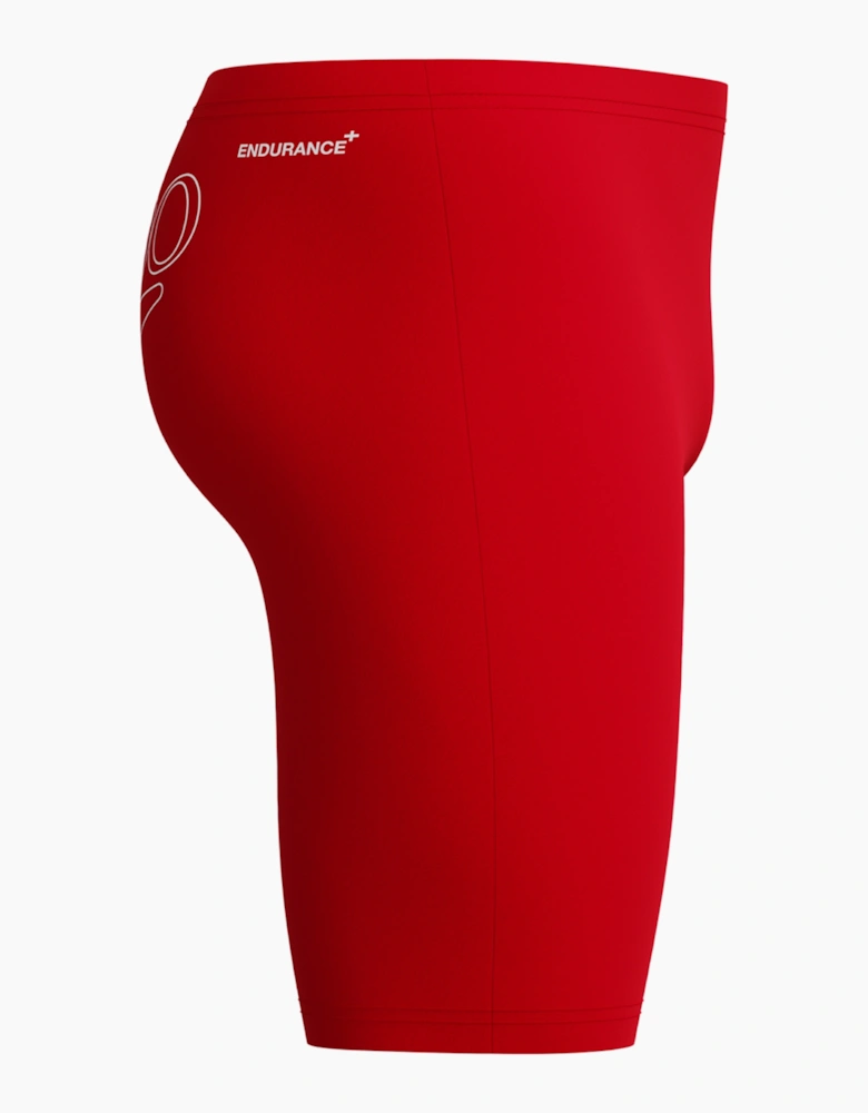 Speedo Mens Logo Endurance+ Back Print Jammer Shorts
