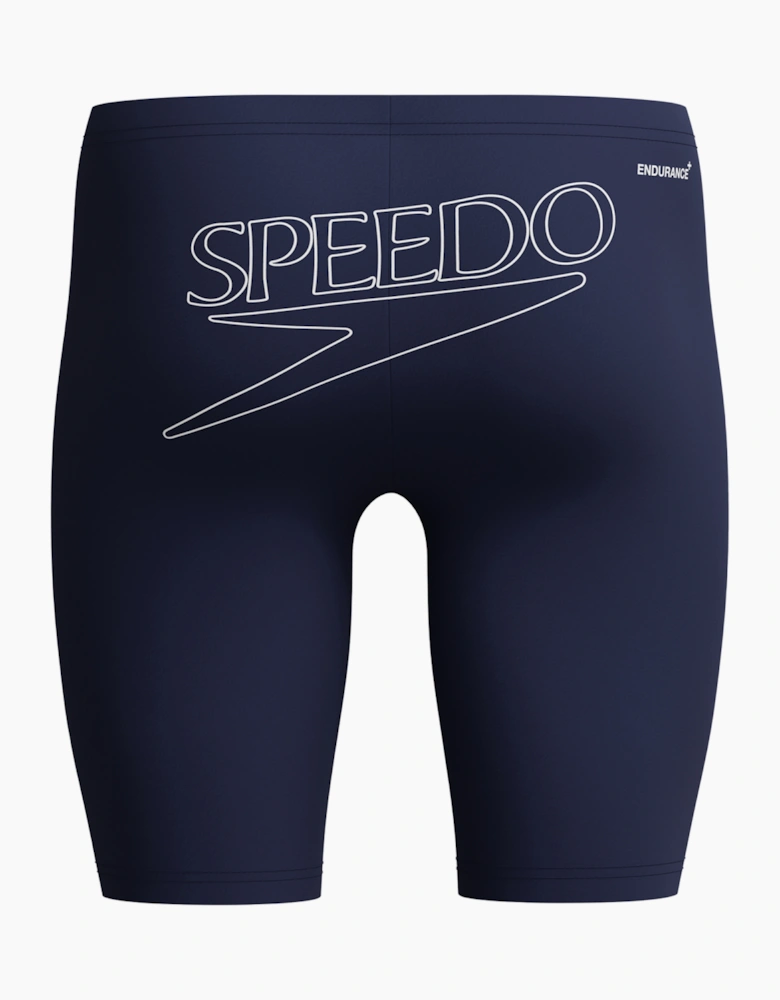 Speedo Mens Logo Endurance+ Back Print Jammer Shorts