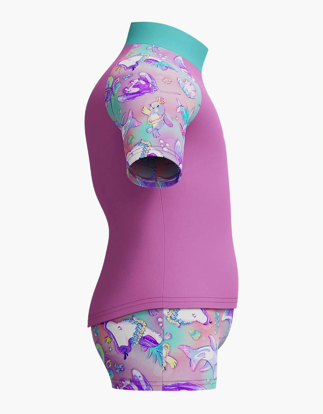 Speedo Girls Marine Animals Short-Sleeved Rash Top Set