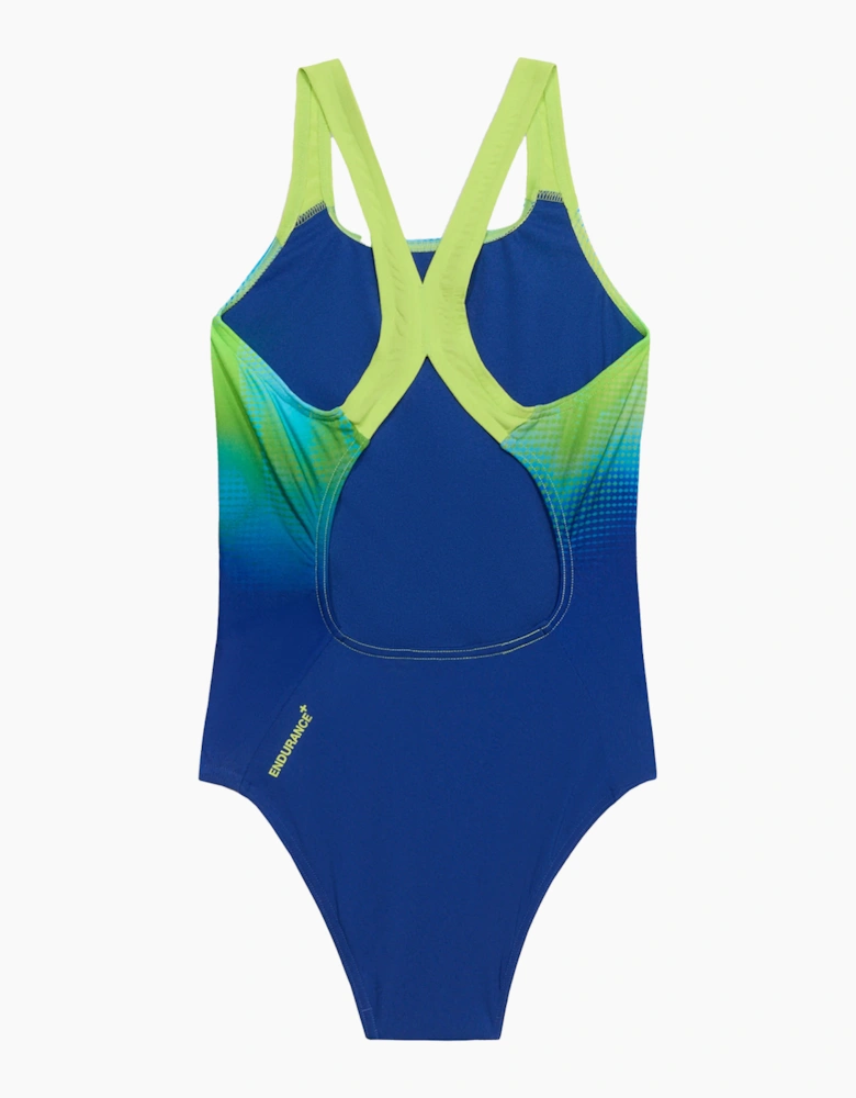 Speedo Girls Printed Powerback One Piece Swimsuit