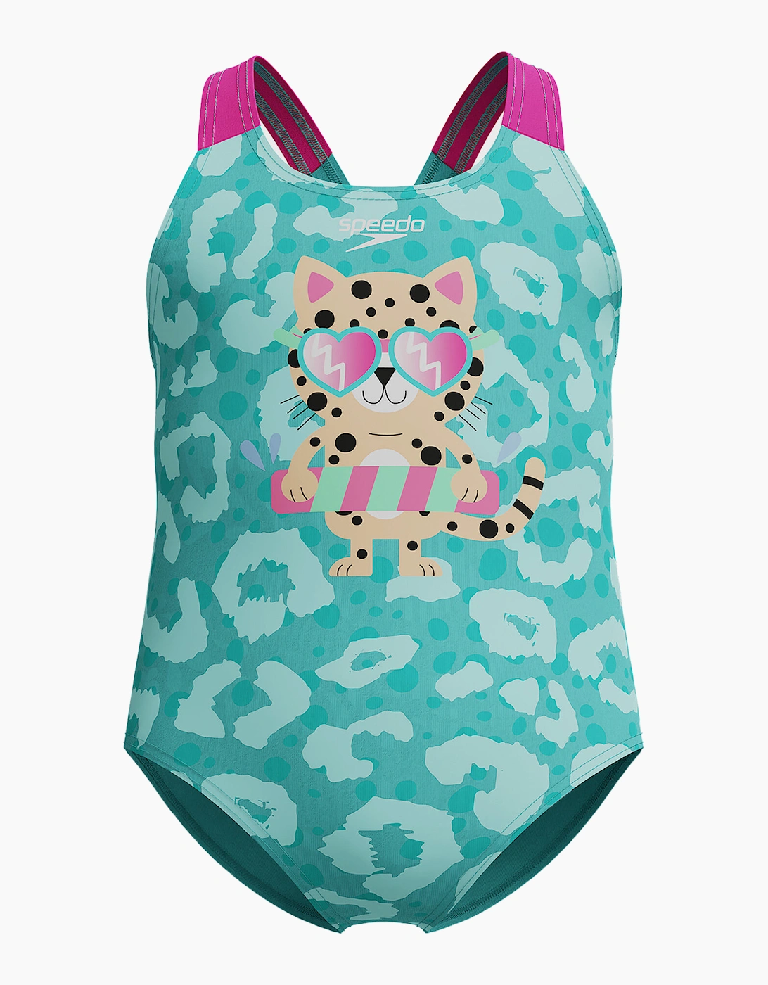Speedo Girls Printed One Piece Swimsuit