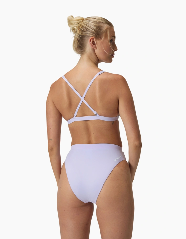 Speedo Womens/Ladies Flu3nte Solid High Waist Bikini Bottoms