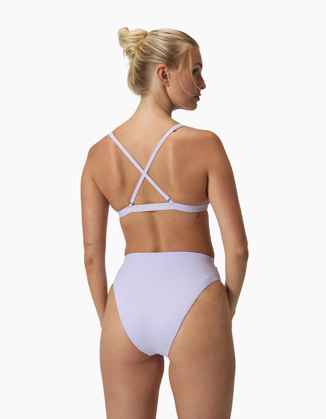 Speedo Womens/Ladies Flu3nte Solid High Waist Bikini Bottoms