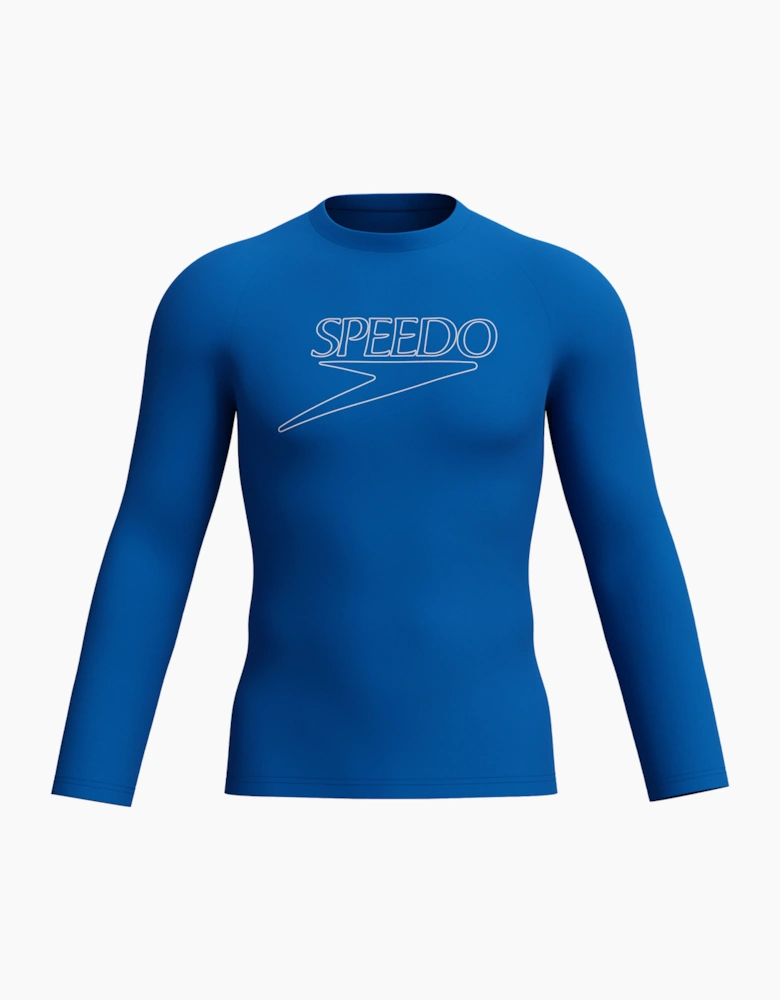 Speedo Mens Logo Endurance+ Long-Sleeved Rash Guard