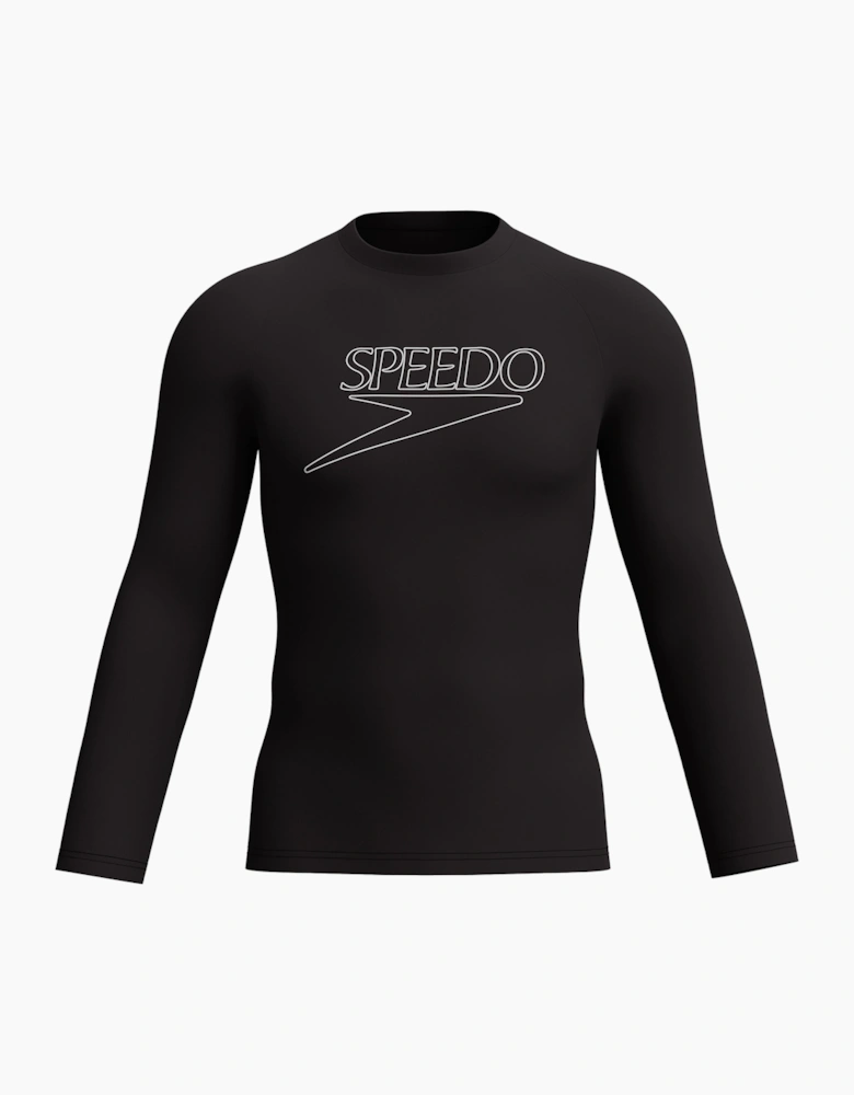 Speedo Mens Logo Endurance+ Long-Sleeved Rash Guard