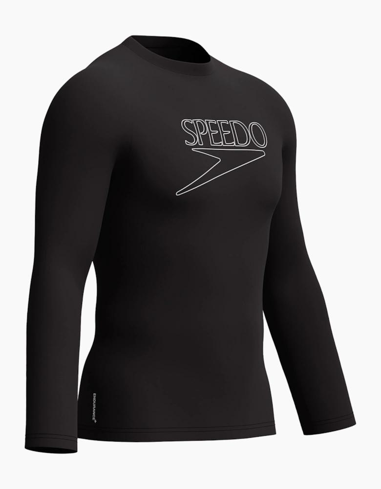 Speedo Mens Logo Endurance+ Long-Sleeved Rash Guard