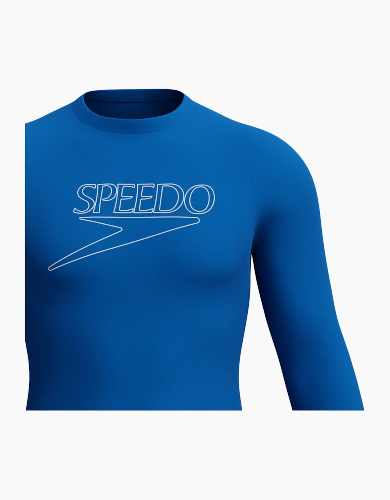 Speedo Mens Logo Endurance+ Long-Sleeved Rash Guard