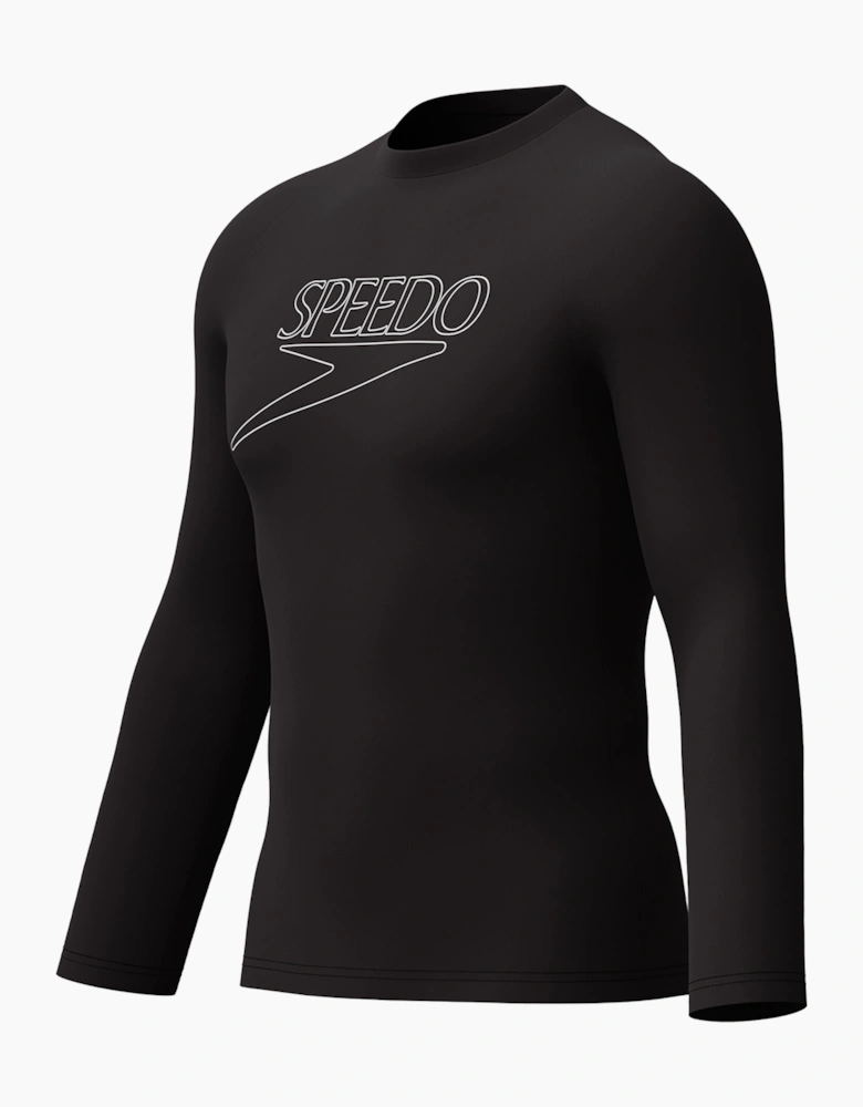 Speedo Mens Logo Endurance+ Long-Sleeved Rash Guard