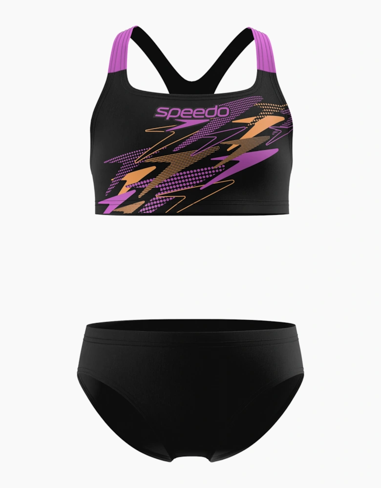 Speedo Girls Medley Logo Racerback Two-Piece Swimsuit