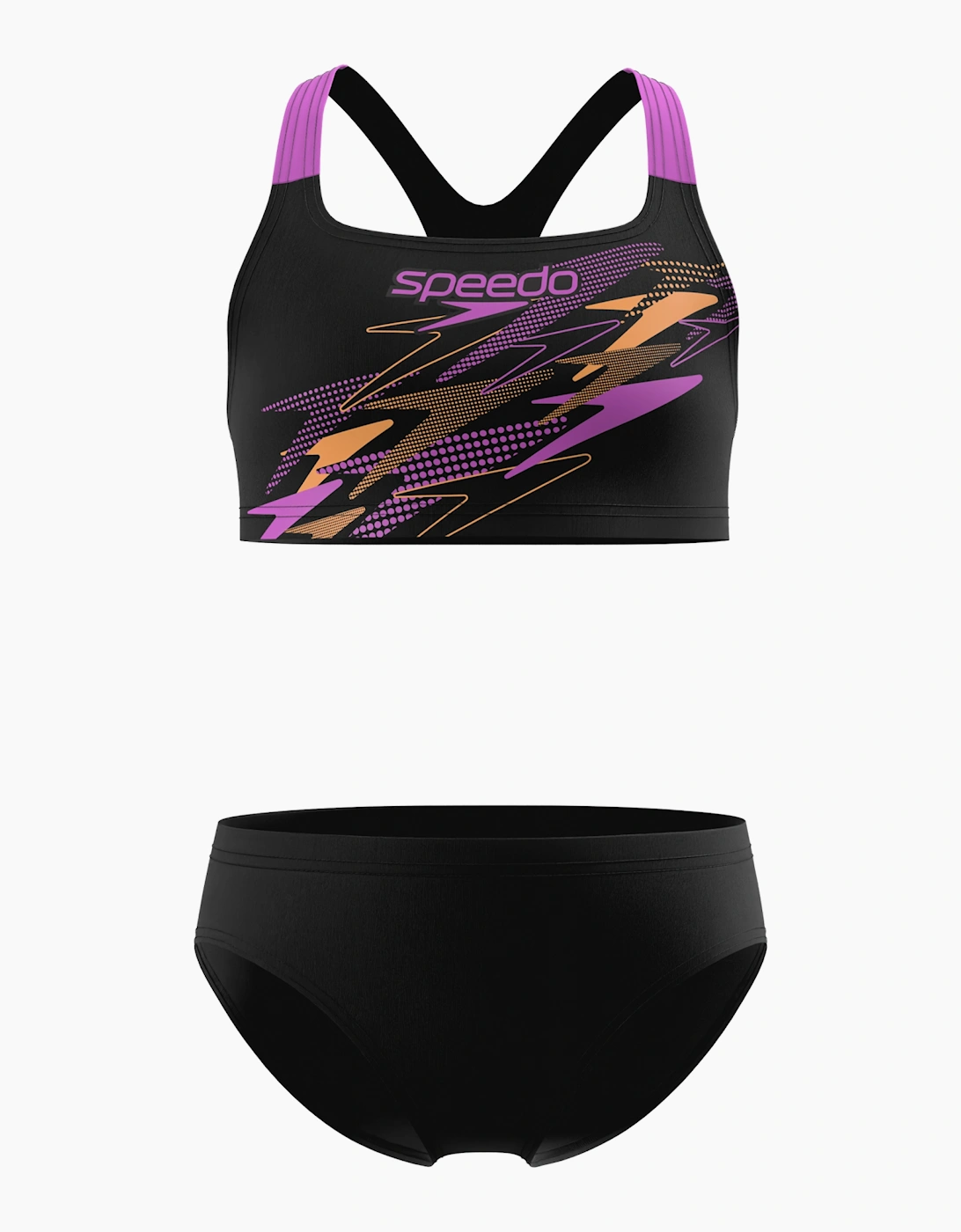 Speedo Girls Medley Logo Racerback Two-Piece Swimsuit