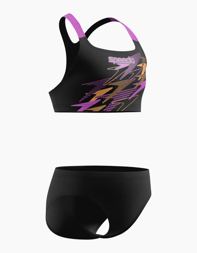 Speedo Girls Medley Logo Racerback Two-Piece Swimsuit