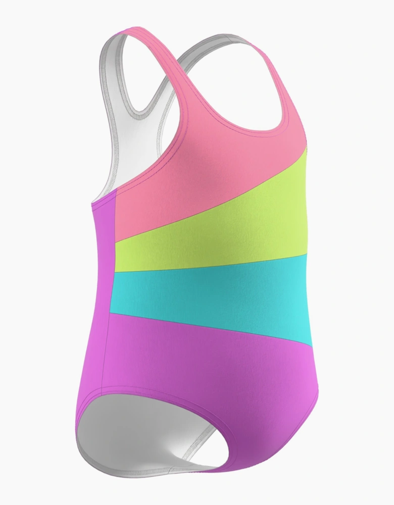 Speedo Girls Radiating Splice Racerback One Piece Swimsuit