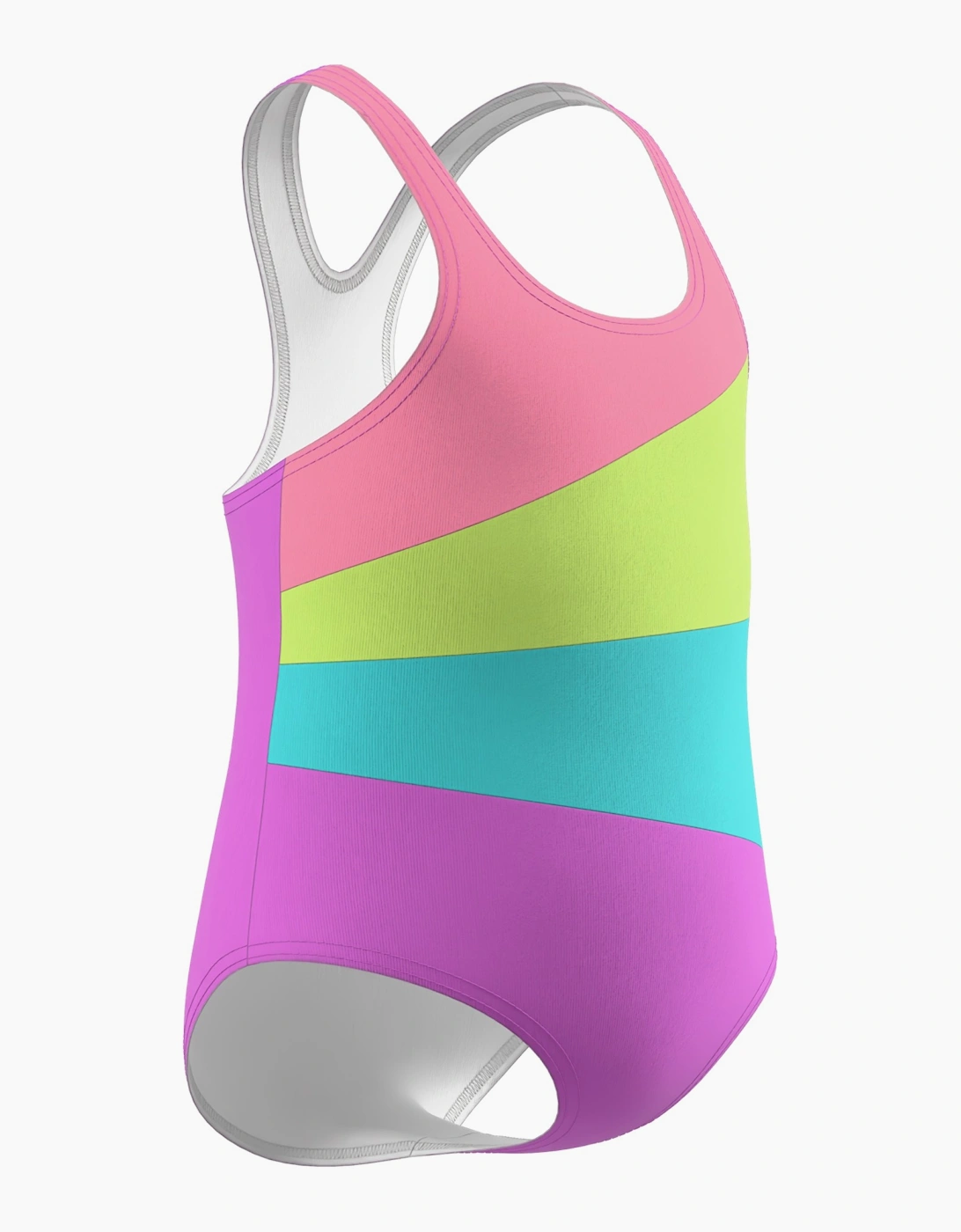 Speedo Girls Radiating Splice Racerback One Piece Swimsuit