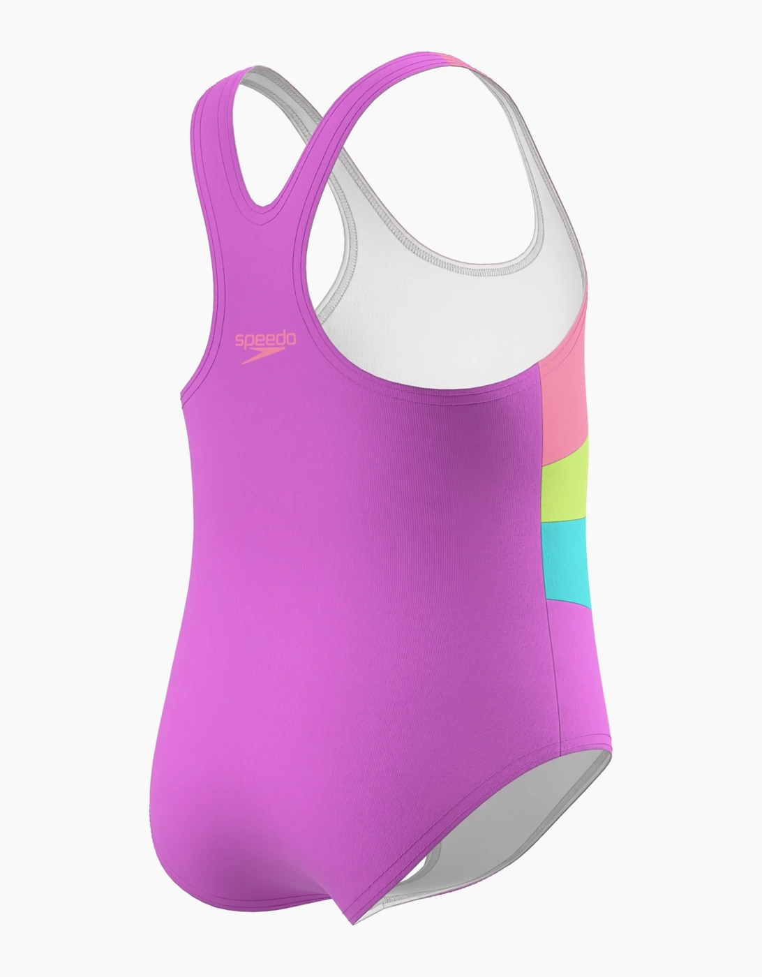 Speedo Girls Radiating Splice Racerback One Piece Swimsuit