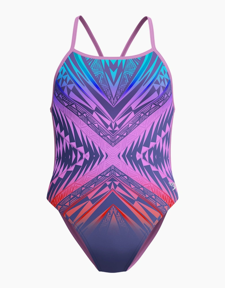 Speedo Womens/Ladies Placement Digital One Piece Swimsuit