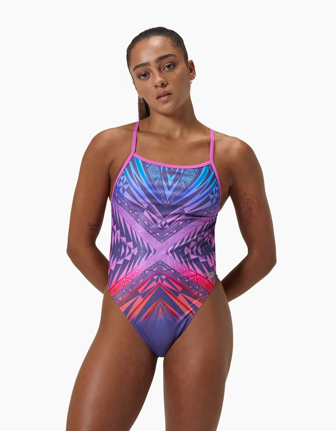 Speedo Womens/Ladies Placement Digital One Piece Swimsuit
