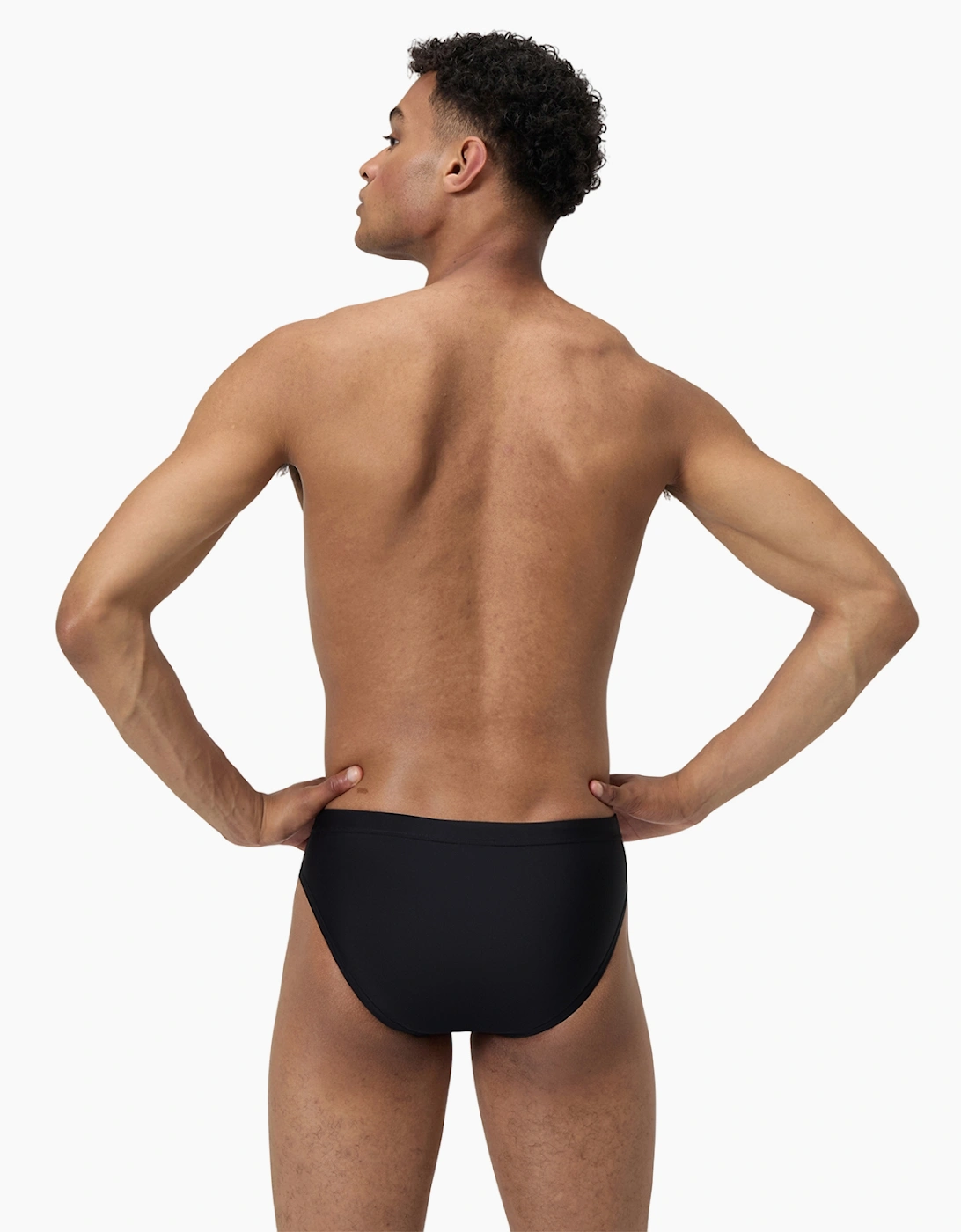 Speedo Mens Medley Striped Logo Swim Briefs