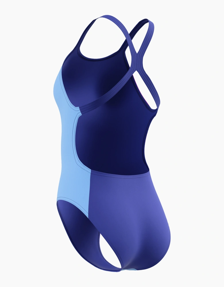 Speedo Womens/Ladies Placement Powerback Printed One Piece Swimsuit