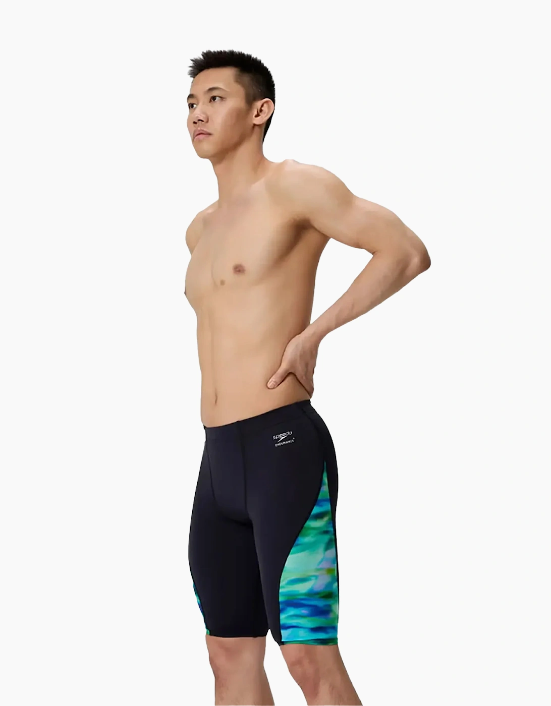 Speedo Mens Spliced Printed Endurance+ Jammer Shorts