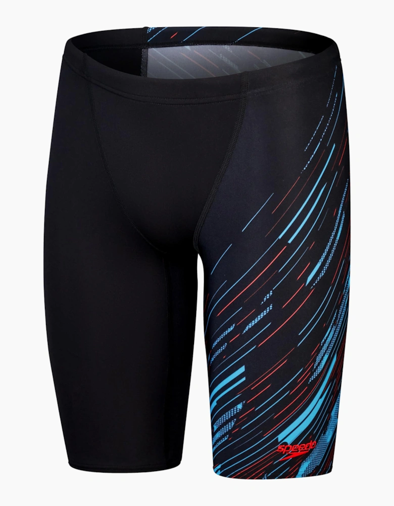 Speedo Mens Hyperboom Lines Endurance+ V-Cut Jammer Shorts
