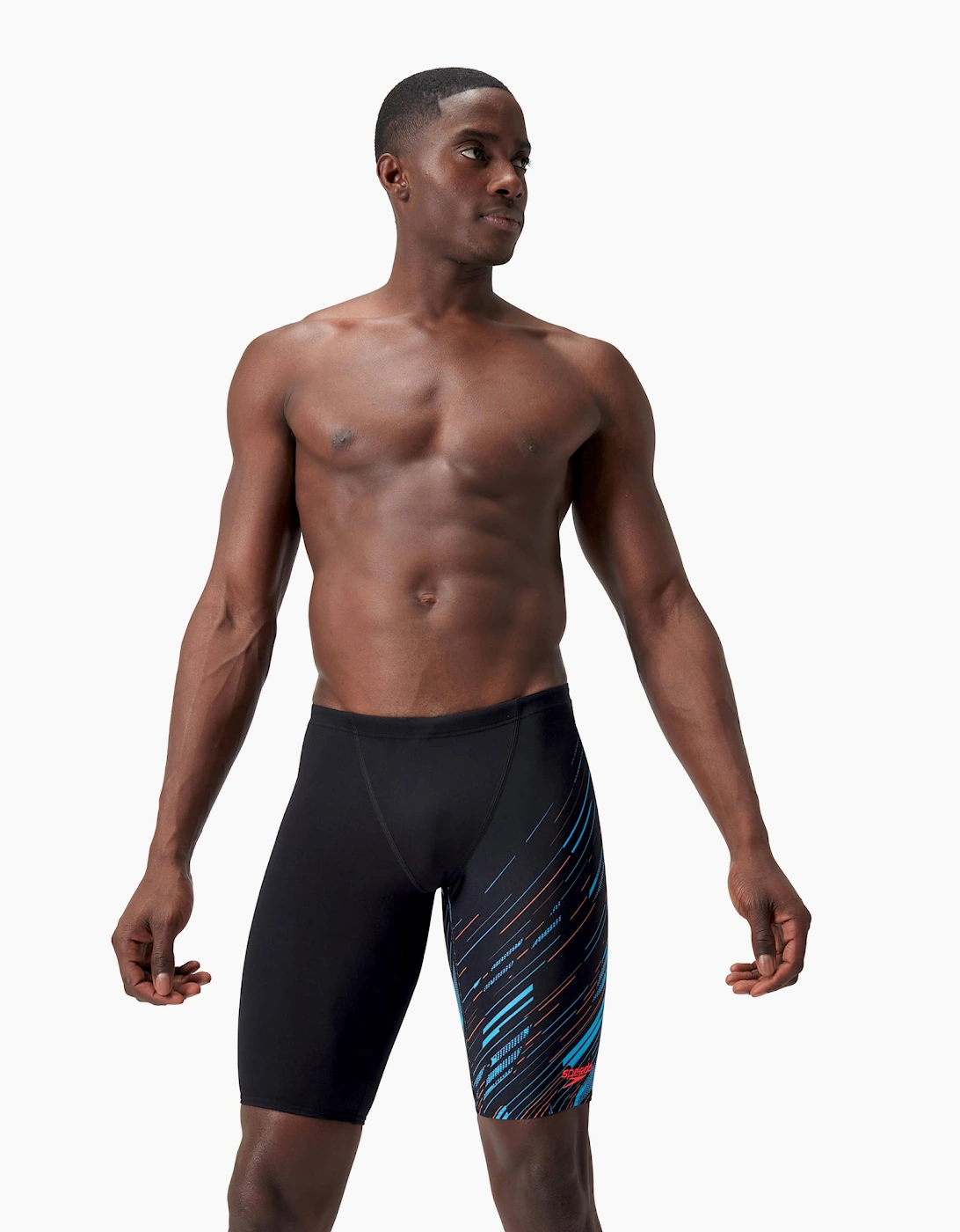 Speedo Mens Hyperboom Lines Endurance+ V-Cut Jammer Shorts