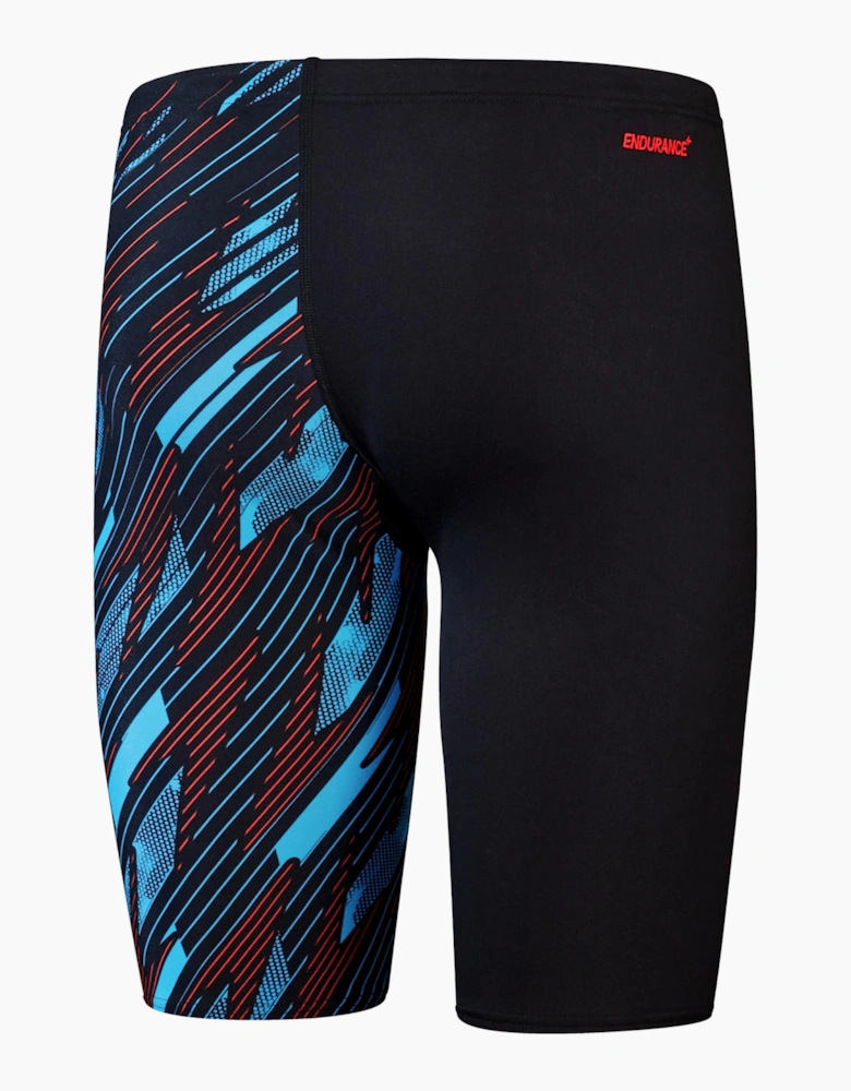 Speedo Mens Hyperboom Lines Endurance+ V-Cut Jammer Shorts