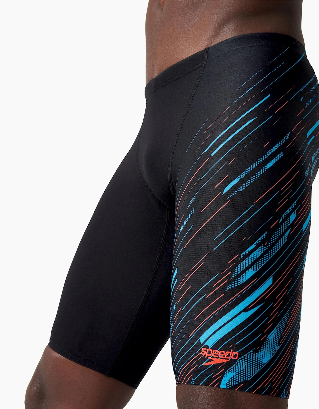 Speedo Mens Hyperboom Lines Endurance+ V-Cut Jammer Shorts