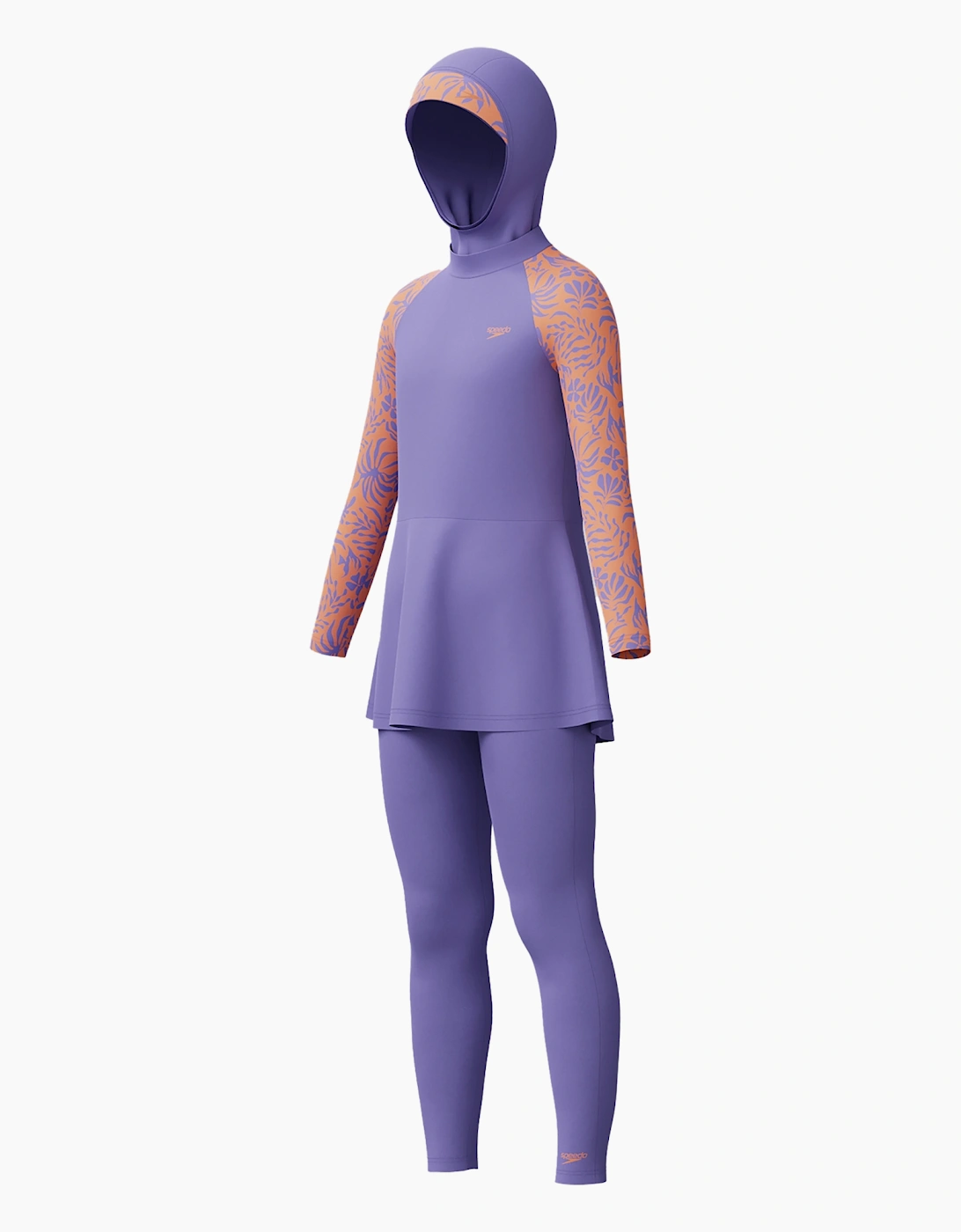 Speedo Girls Modesty Long-Sleeved Three-Piece Swimsuit
