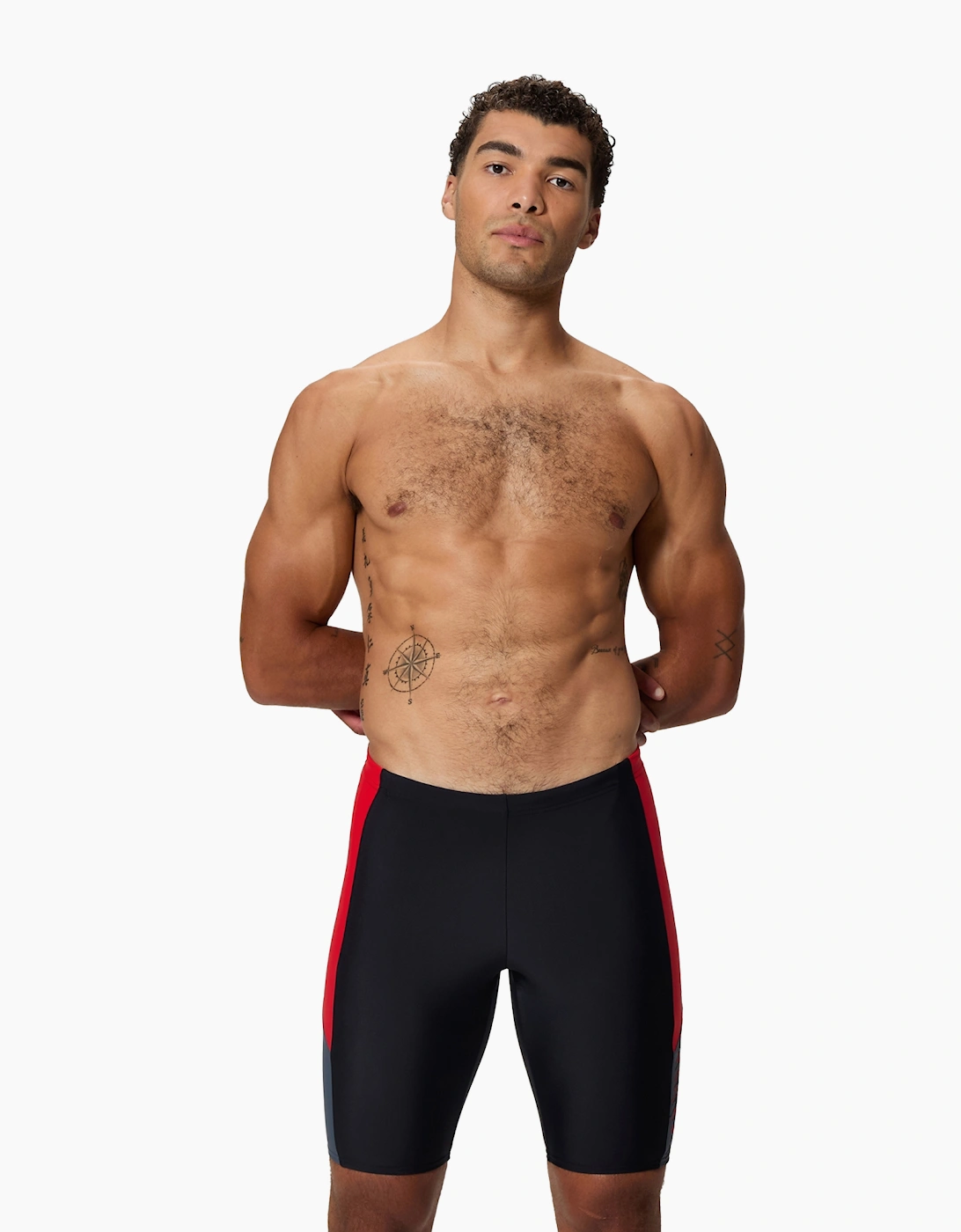 Speedo Mens Colour Block Logo Jammer Shorts
