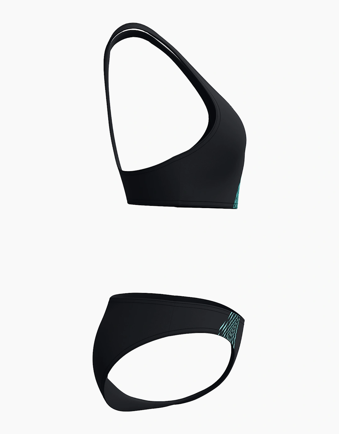 Speedo Womens/Ladies Placement Wave Pattern Bikini Set