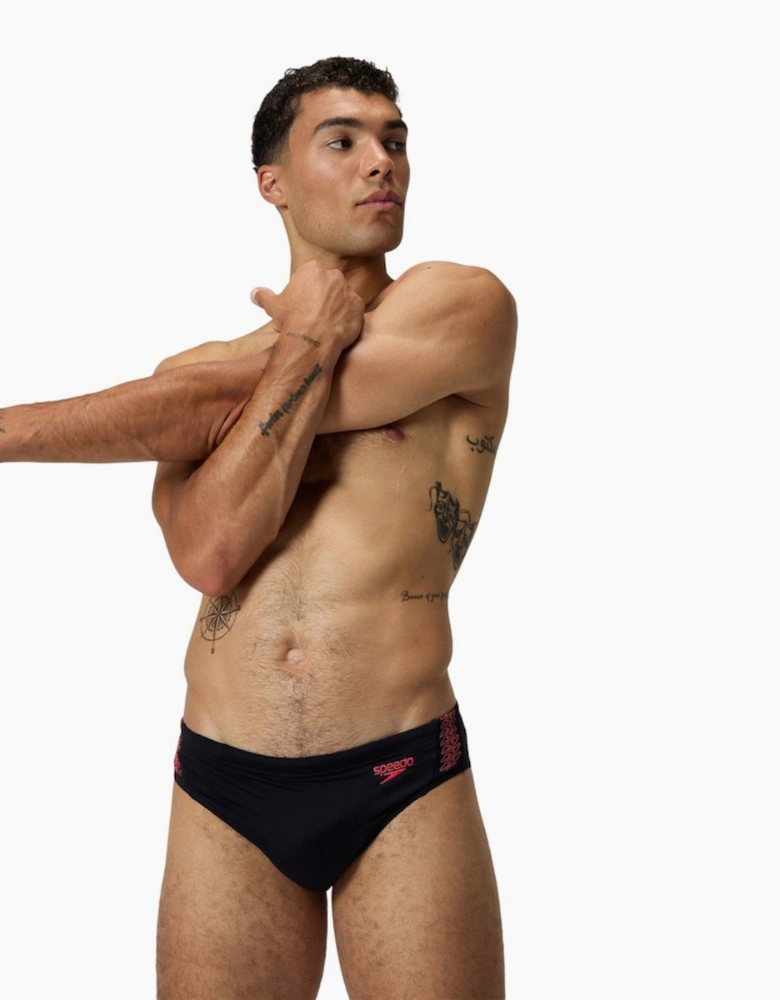 Speedo Mens Hyperboom Splice Logo Swim Briefs