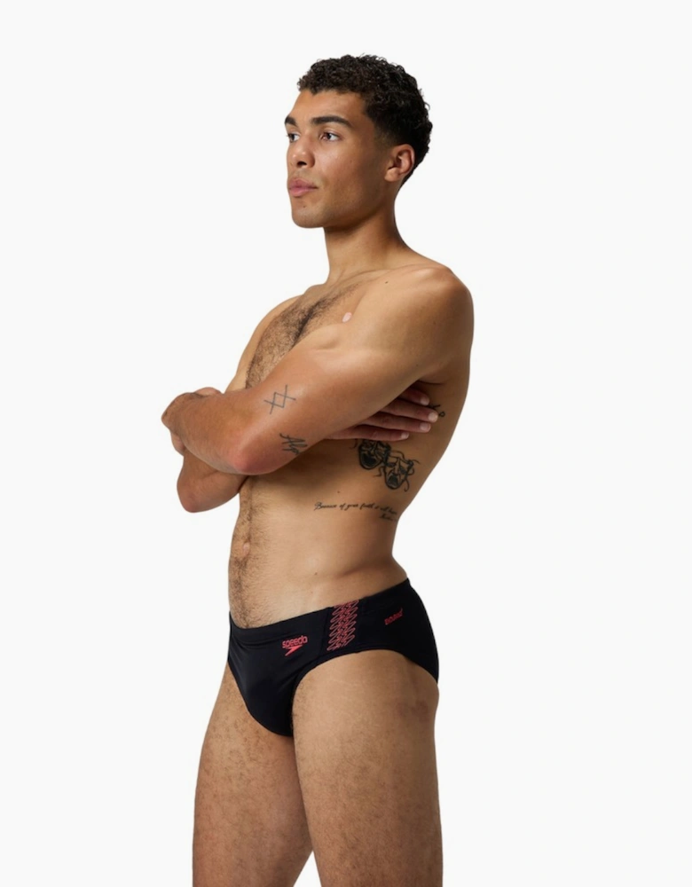 Speedo Mens Hyperboom Splice Logo Swim Briefs