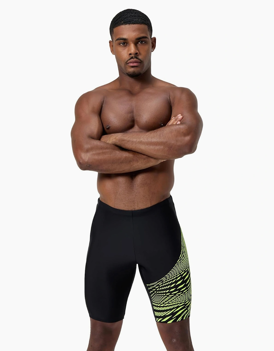 Speedo Mens Medley Wave Pattern Jammer Shorts