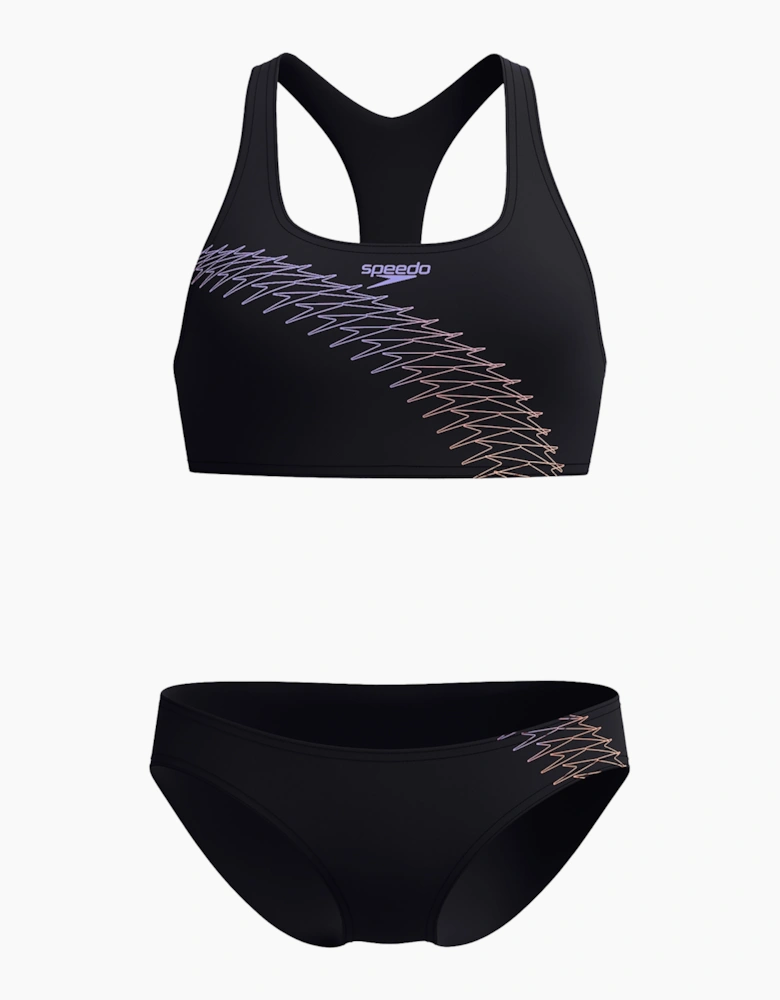 Speedo Womens/Ladies Placement Racerback Two-Piece Swimsuit