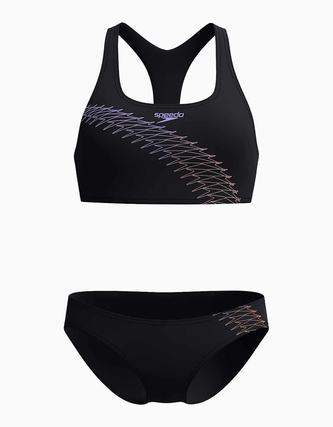 Speedo Womens/Ladies Placement Racerback Two-Piece Swimsuit