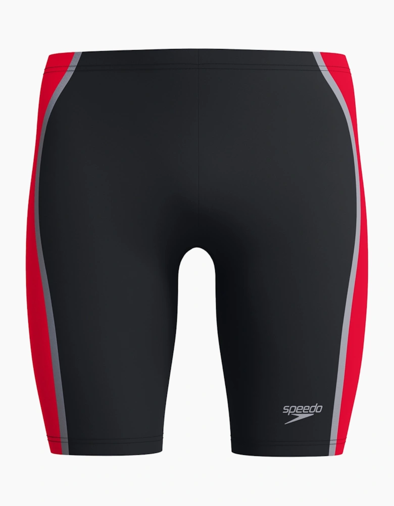 Speedo Mens Splice Solid Jammer Shorts