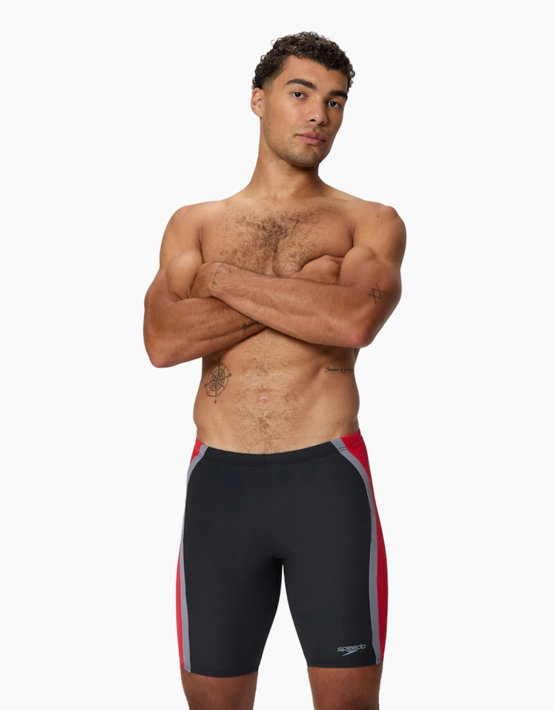 Speedo Mens Splice Solid Jammer Shorts