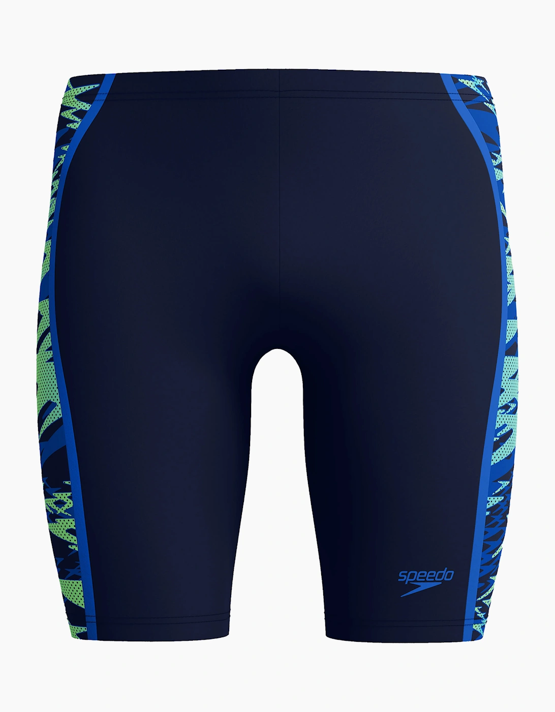 Speedo Mens Hyperboom Splice Patterned Mid Rise Jammer Shorts