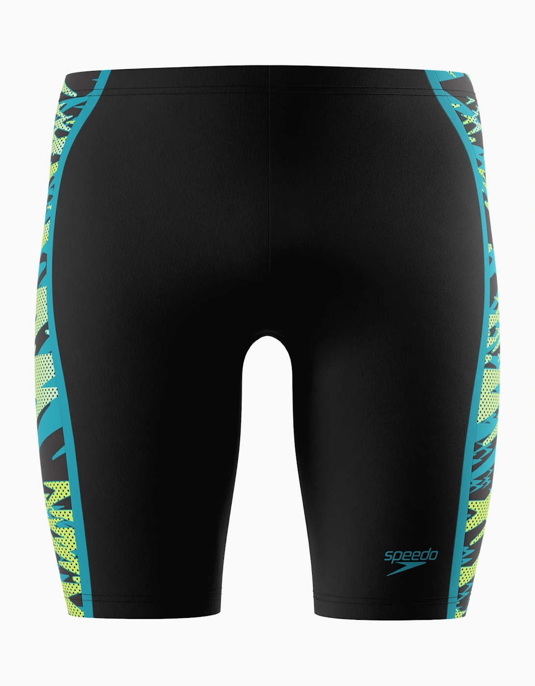 Speedo Mens Hyperboom Splice Patterned Mid Rise Jammer Shorts