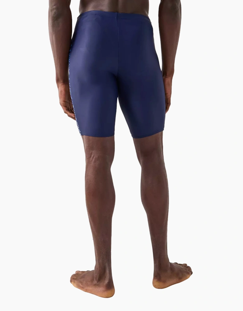 Speedo Mens Medley Geometric Linear Logo Jammer Shorts