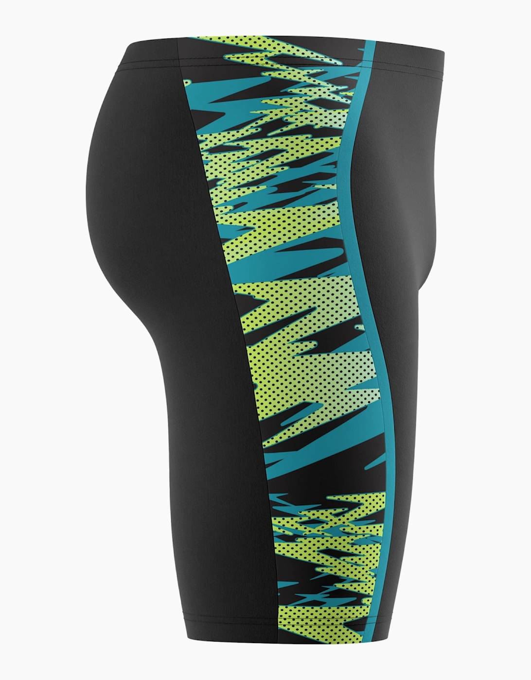 Speedo Mens Hyperboom Splice Patterned Mid Rise Jammer Shorts