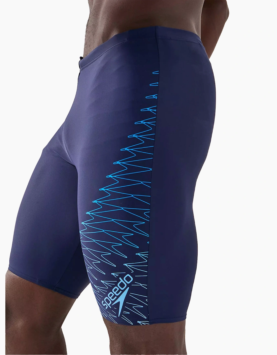 Speedo Mens Medley Geometric Linear Logo Jammer Shorts