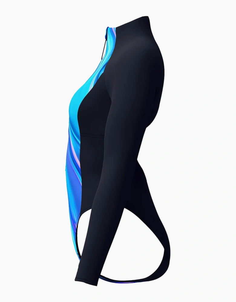 Speedo Womens/Ladies Glow Zipped Long-Sleeved One Piece Swimsuit