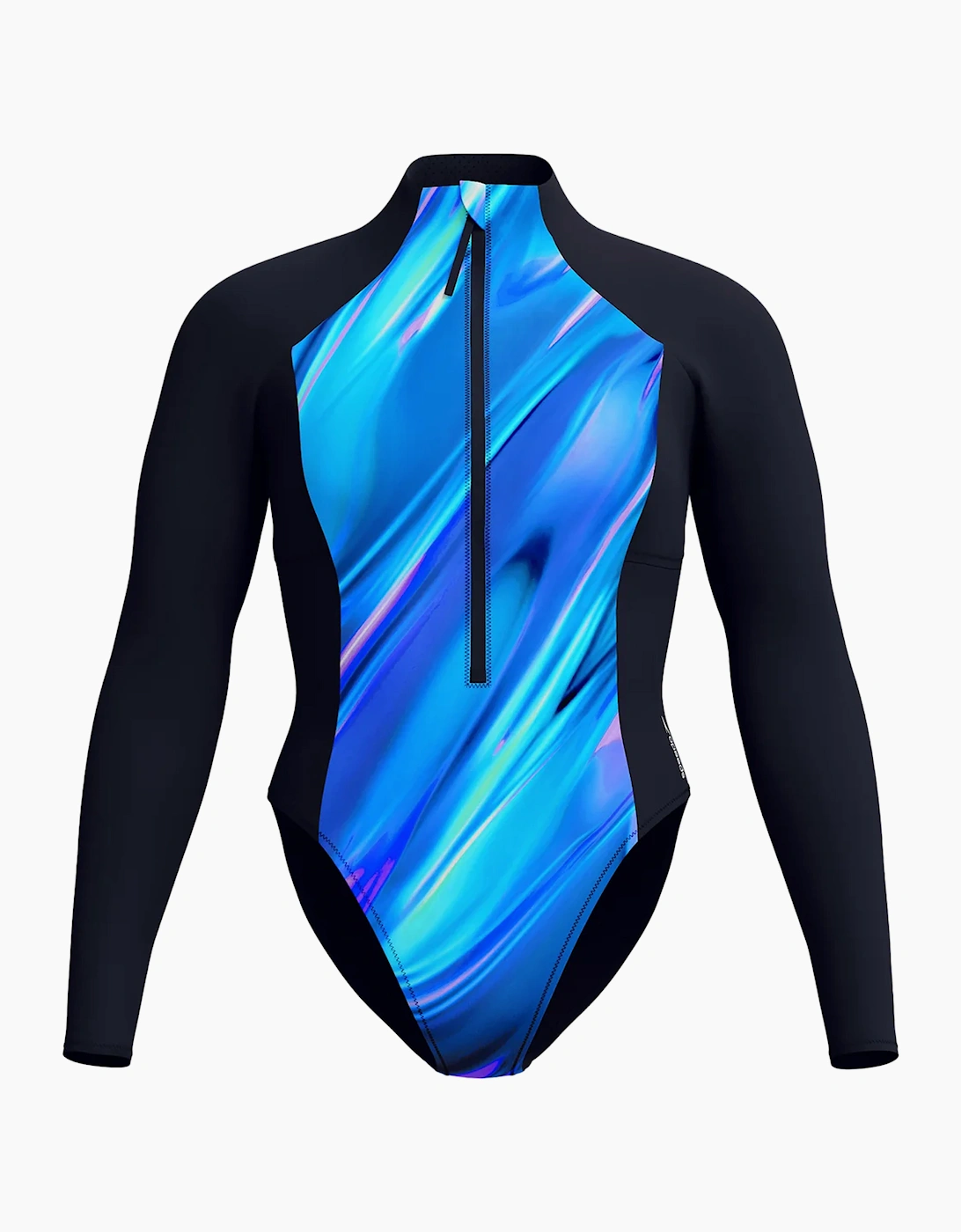 Speedo Womens/Ladies Glow Zipped Long-Sleeved One Piece Swimsuit
