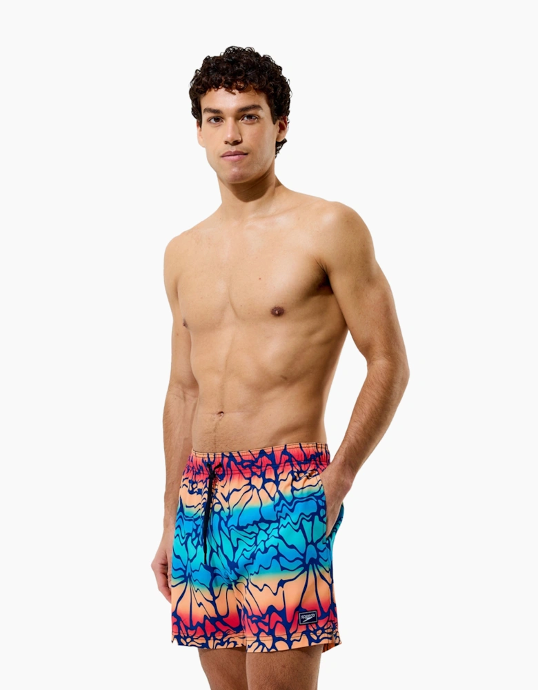Speedo Mens Redondo Edge Patterned Swim Shorts