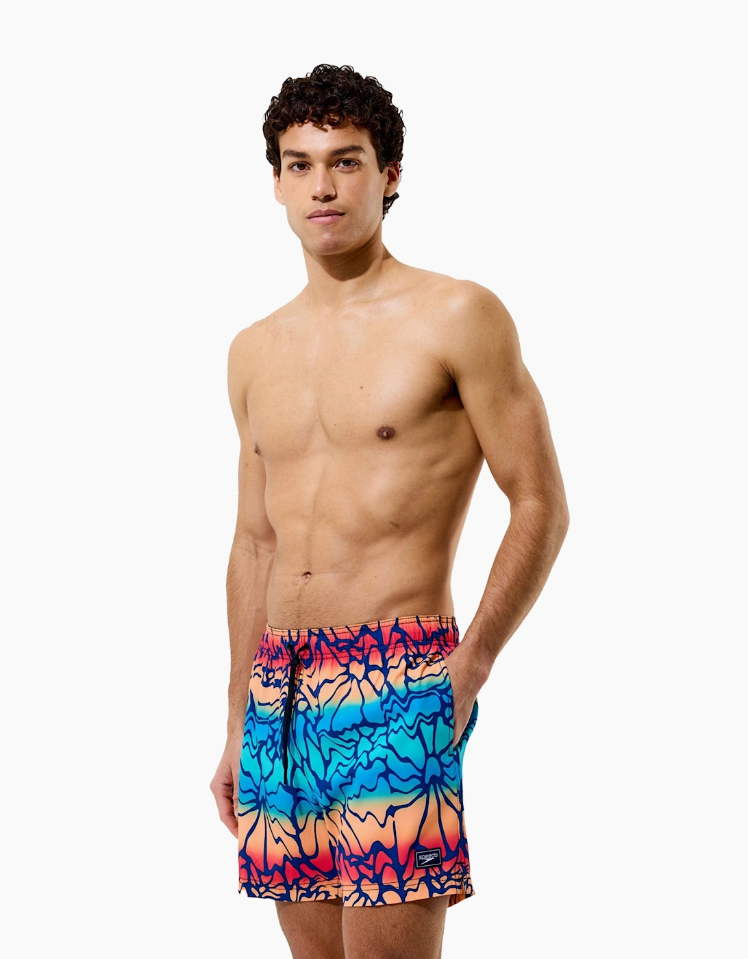 Speedo Mens Redondo Edge Patterned Swim Shorts