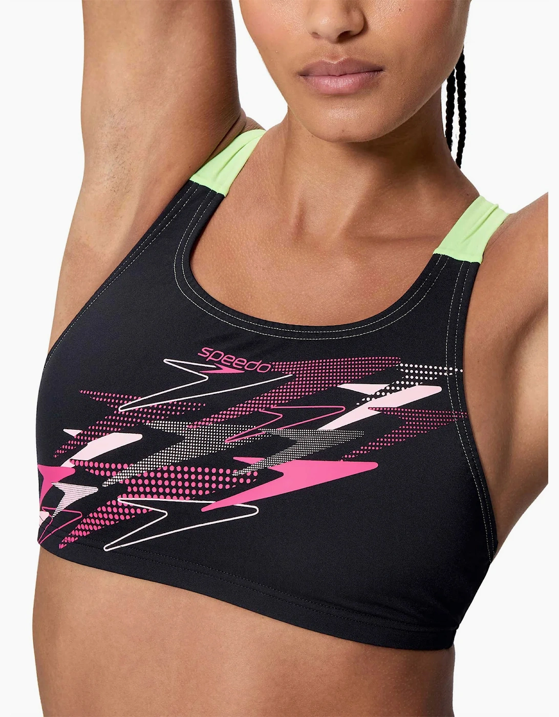 Speedo Womens/Ladies Medley Repeat Logo Leaderback Bikini Set