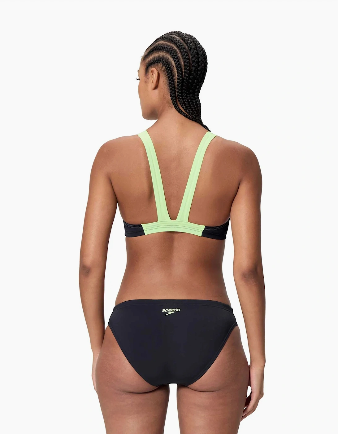 Speedo Womens/Ladies Medley Repeat Logo Leaderback Bikini Set
